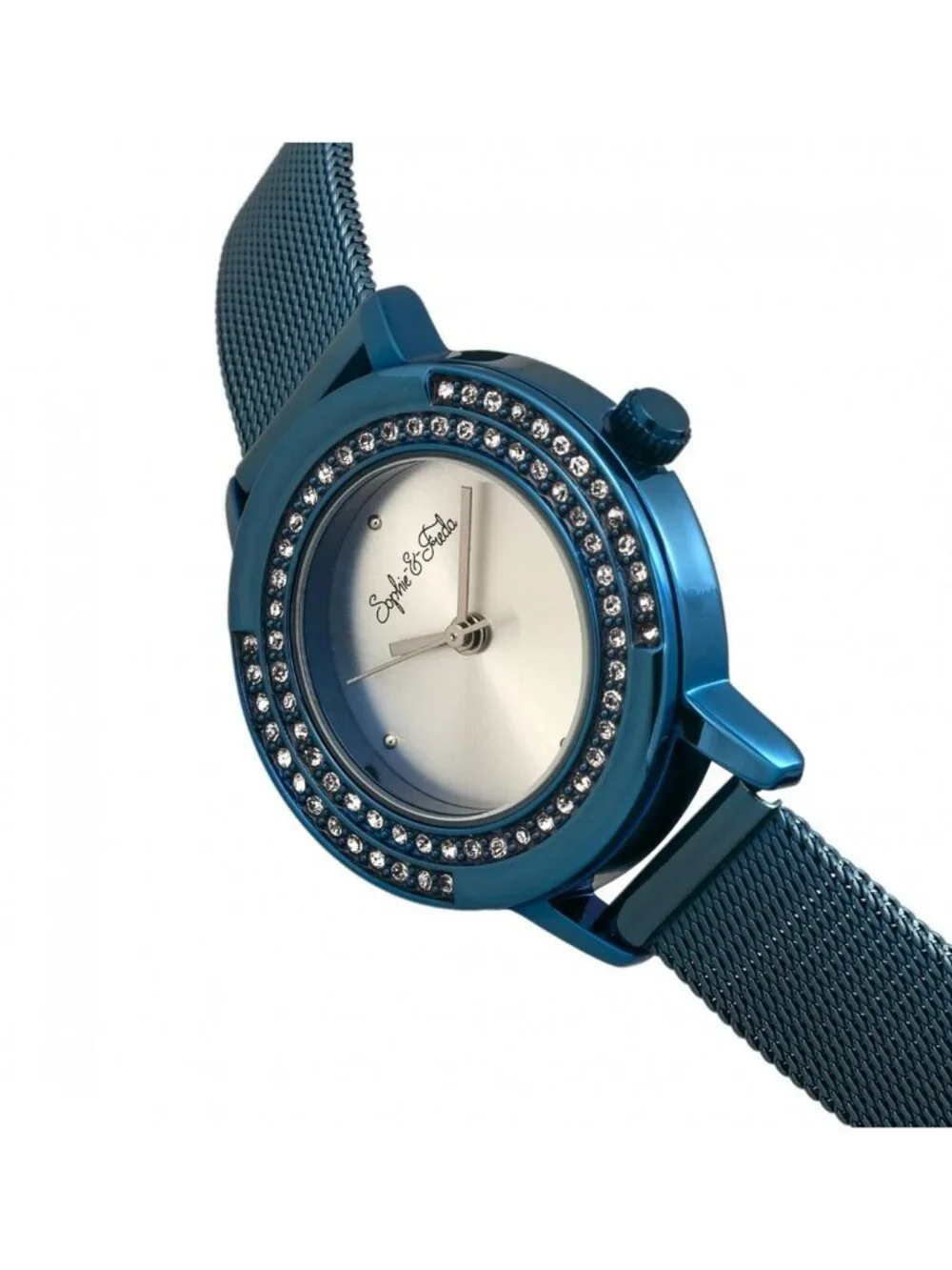 NWT Sophie And Freda Cambridge Crystal Silver Dial Ladies Watch